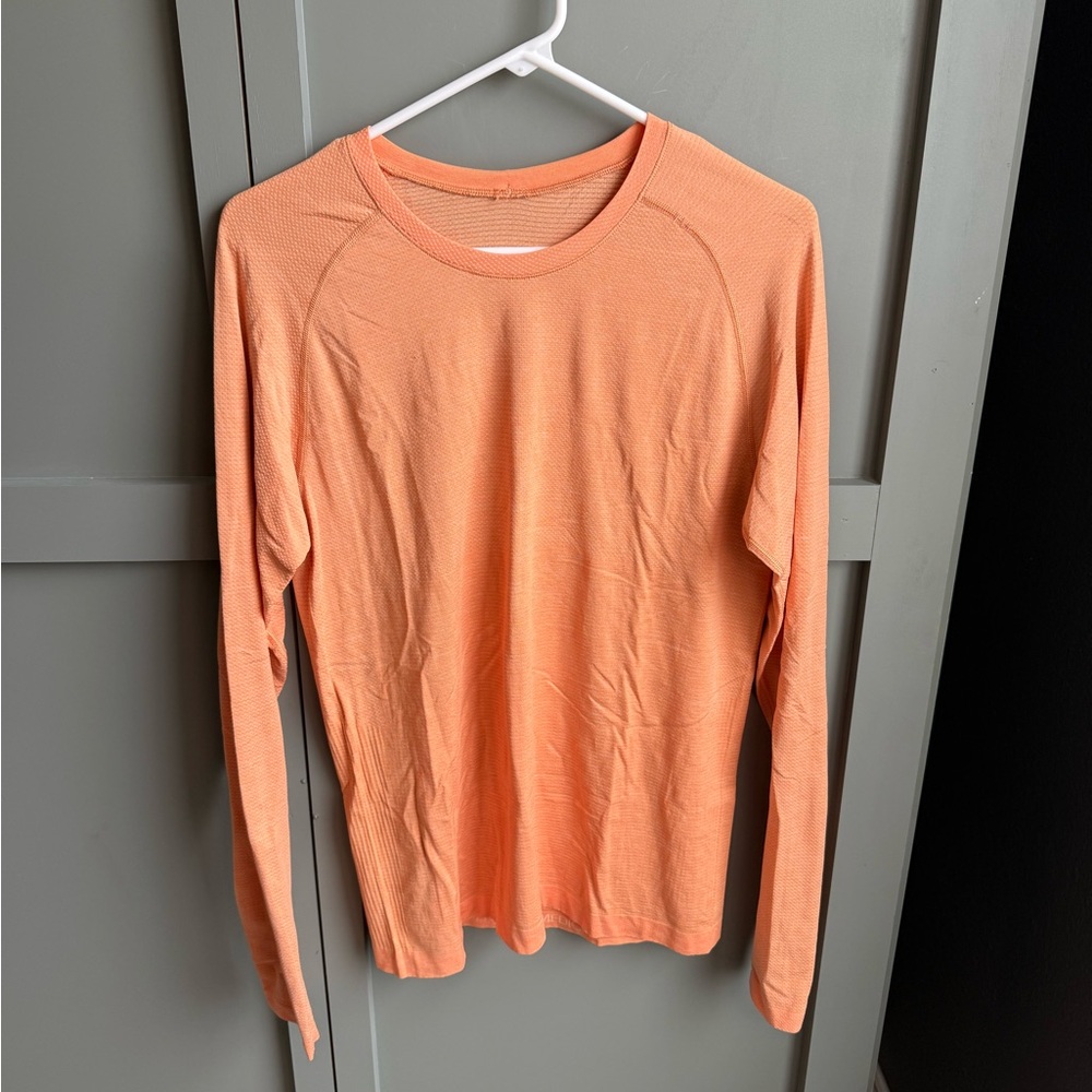 lululemon Mens Metal Vent Orange Long Sleeve